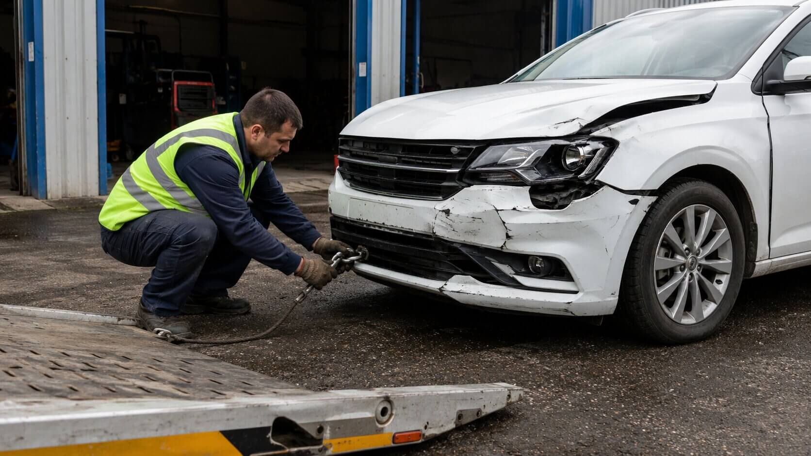 Эвакуация и транспортировка аварийного автомобиля